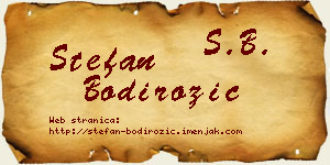 Stefan Bodirožić vizit kartica